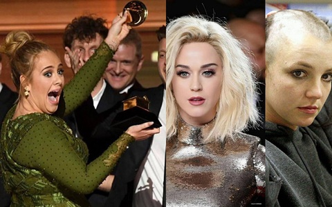 Khoảnh khắc đáng nhớ nhất Grammy 2017: Adele bẻ kèn, Katy Perry chế nhạo Britney Spears?