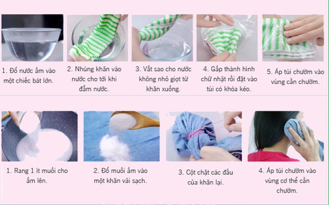 Chi tiết cách tự làm gạc chườm nóng tại nhà