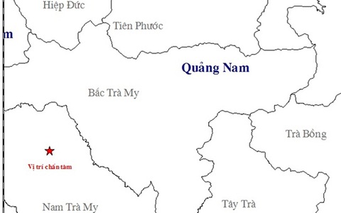 Động đất kèm tiếng nổ lớn xảy ra tại Quảng Nam