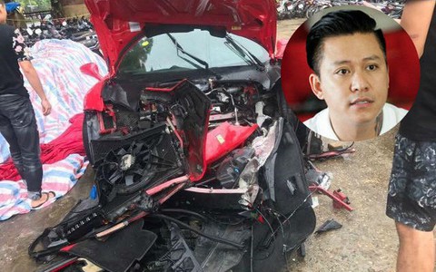 Vụ siêu xe Ferrari của ca sĩ Tuấn Hưng gặp tai nạn, nát đầu: "Trên xe có ca sĩ Tuấn Hưng và lái xe"