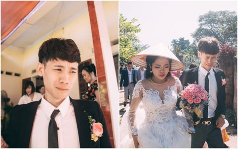 Dân mạng cười bò với bức ảnh chú rể mếu máo ngày rước dâu, nhưng sự thật sau đó lại khiến nhiều người ngưỡng mộ