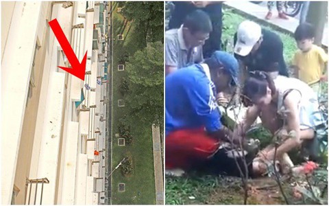 Bé trai 2 tuổi rơi từ tầng 11 xuống vì sự bất cẩn đáng trách của mẹ nhưng may mắn sống sót nhờ một thứ không thể 
ngờ
