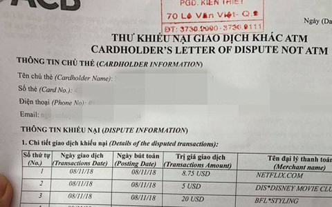 Khách đang ngủ thì bị báo mất trắng 50 triệu đồng trong thẻ visa với nhiều giao dịch lạ, ngân hàng hẹn 35 ngày sau giải quyết?