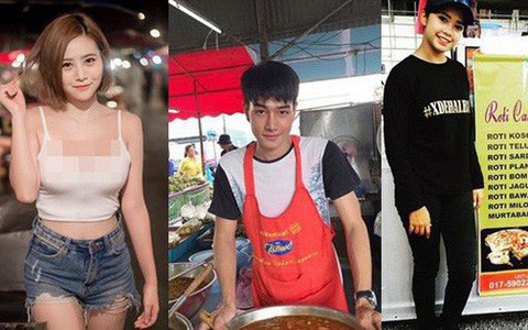 Sở hữu nhan sắc hơn người, kẻ thì buôn thịt lợn còn người lại đi bán cà ri, ai cũng đắt hàng nườm nượp khách