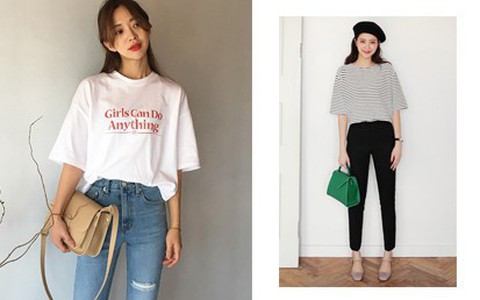 15 set đồ với áo phông kẻ ngang và áo phông trắng mà bạn nên tham khảo ngay từ bây giờ