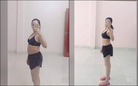 Vòng eo giảm từ 85cm xuống 65cm sau 2 tháng, đây là cách giảm cân sau sinh siêu đẳng của bà mẹ trẻ
