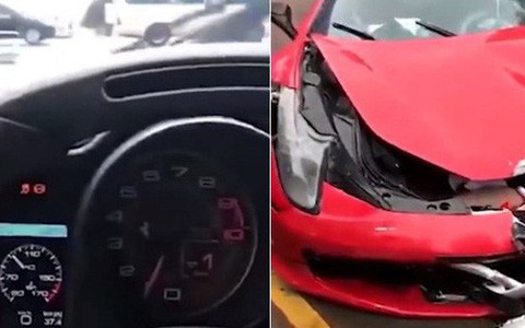 Trung Quốc: Vừa mua xe Ferrari 17 tỷ, cô gái trẻ lái ra khỏi cửa hàng được 2 giây thì đâm nát bét