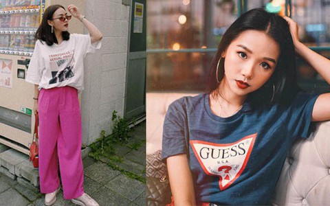 Hết áo phông trắng đến in chữ, nay áo phông in hình siêu nổi cũng được nàng công sở diện ngon ơ