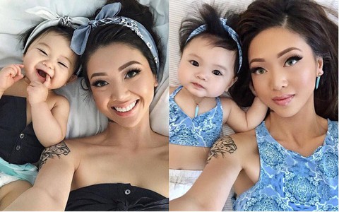 Bộ ảnh selfie của bà mẹ gốc Việt và con gái khiến bất kỳ ai cũng phát thèm có được một cô công chúa nhỏ