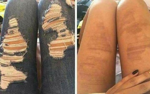 Mặc jeans rách ra đường bất chấp nắng nóng, chị em nhận cái kết đau đớn bởi "thời trang không phang nổi thời tiết"