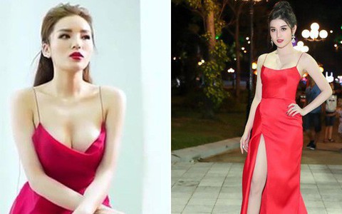 Bất chấp Kỳ Duyên đã diện từ "mùa quýt chín", Huyền My vẫn chọn kiểu đầm này để khoe dáng