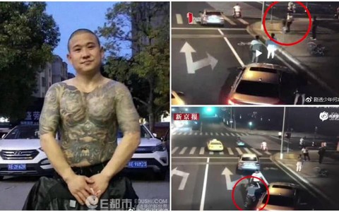 Hùng hổ chém người nhưng lỡ tay làm rơi dao, tài xế BMW bị người đi xe đạp điện giết chết bằng chính dao của mình