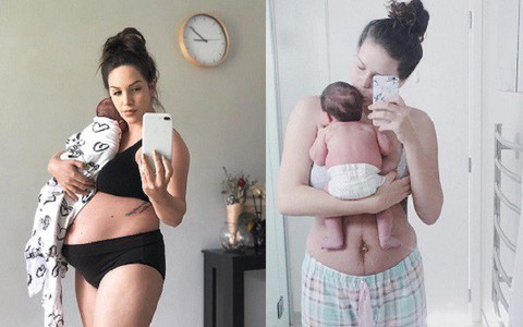 Mới sinh con ít ngày, các mẹ rầm rầm đua nhau “khoe” ảnh chụp body chân thực từng góc cạnh gây sốt mạng xã hội