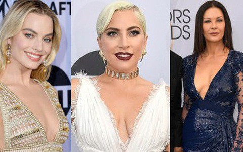 Dàn mỹ nhân thi nhau diện váy hở ngực tại lễ trao giải danh giá, riêng Lady Gaga lại lộ khuyết điểm tế nhị