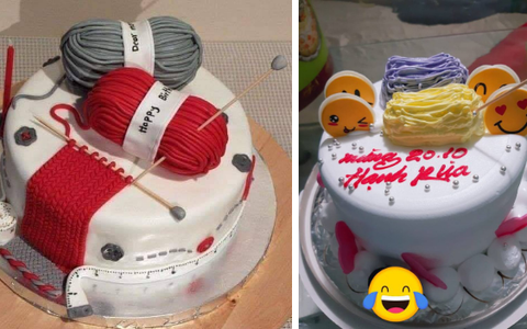 Lấy ảnh trên mạng để đặt bánh sinh nhật tặng vợ, nào ngờ cái kết không biết nên khóc hay nên cười