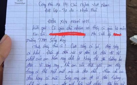 Khi học sinh giỏi văn viết đơn xin nghỉ học, "lý do to hơn mục đích" khiến thầy cô cũng phải phì cười