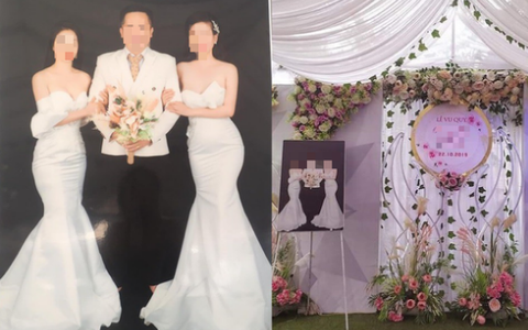 MXH xôn xao về đám cưới "1 ông 2 bà" ở Thái Nguyên: 2 cô dâu vô cùng thân thiết trong bức ảnh cưới và hé lộ 1 phần sự thật phía sau 