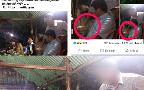 Thực hư bức ảnh Giám đốc Trung tâm y tế ở Hậu Giang sàm sỡ phụ nữ trên bàn nhậu