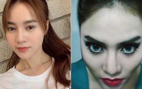 Đang xinh đẹp trong trẻo là thế, Lan Ngọc bỗng makeup đậm cosplay Maleficent khiến ai cũng "hết hồn"