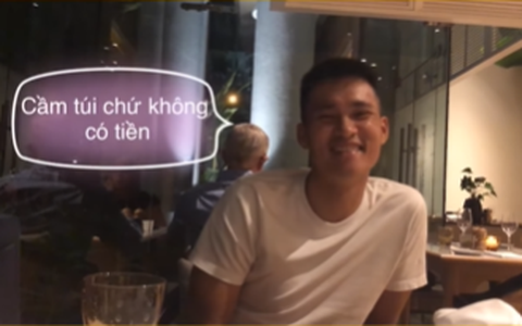 Hết "cà khịa" vợ, Công Vinh lại dắt Thủy Tiên đi ăn nhà hàng sang chảnh nhưng ăn xong mới thú nhận điều này