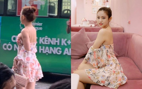 Thúy Vi bất chấp trời Hà Nội se lạnh vẫn mặc chiếc váy hoa mỏng tang nhưng bất ngờ hơn cả là bình luận của dân mạng khi nhìn thấy hot girl ngoài đời