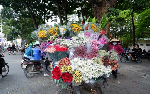 Sát ngày Nhà giáo Việt Nam 20/11, thị trường hoa tươi vô cùng sôi động và tất nhiên giá tăng "khỏi phải bàn"