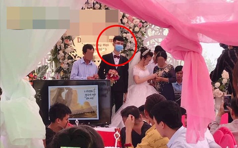 Đám cưới gây xôn xao MXH: Chú rể mang khẩu trang lên làm lễ, nhưng nét mặt anh chàng mới thật sự khó hiểu