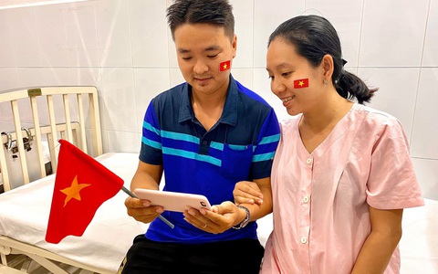 Bà bầu chờ đẻ vẫn "quẩy" hết mình cổ vũ U22 Việt Nam đấu U22 Indonesia