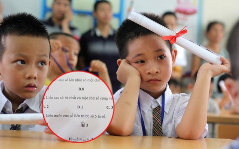 Đề kiểm tra Toán lớp 1 với nhiều câu hỏi hại não đánh đố tư duy trẻ, phụ huynh người đồng tình người phản đối gay gắt