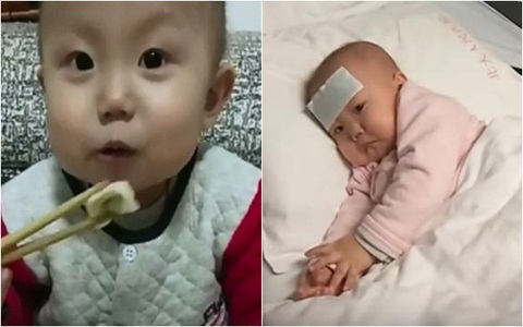 Nhìn cậu nhóc 2 tuổi ăn uống ngon lành, chẳng ai nghĩ bé đang từng ngày phải đối mặt với căn bệnh ung thư máu