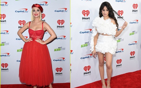 Thảm đỏ Jingle Ball 2019: Katy Perry đánh phấn quá lố, Camila Cabello xinh đẹp như công chúa tóc mây