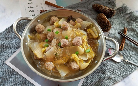 Bữa tối ăn no mà không sợ tăng cân với miến thịt viên siêu ngon