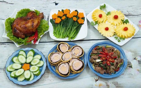 Mê mẩn mâm cơm cuối tuần ngon đẹp của mẹ đảm 8x Hà Nội