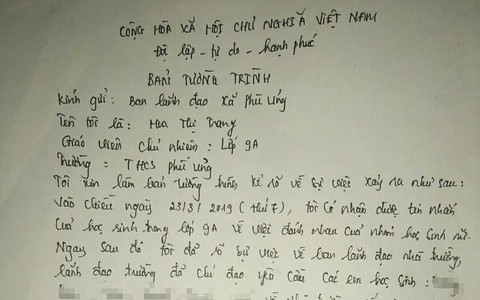 Cô giáo chủ nhiệm lớp nữ sinh lớp 9 bị đánh hội đồng tường trình: Nhà trường biết việc, các bên thống nhất bỏ qua cho nhau