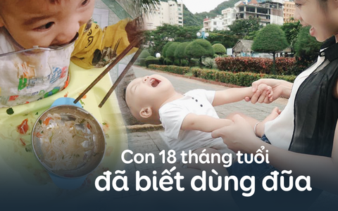 Bà mẹ đảm với hàng loạt tuyệt chiêu giúp con mới 18 tháng tuổi đã biết dùng đũa ngon ơ không kém gì người lớn, ai nhìn cũng gật gù thán phục