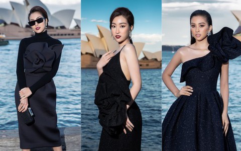 Hà Tăng kín cổng cao tường, Đỗ Mỹ Linh, HH Tiểu Vy phô diễn vai trần mĩ miều tại show diễn của NTK Đỗ Mạnh Cường tại Úc