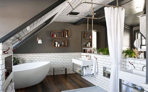 Những ý tưởng thiết kế phòng tắm gác mái siêu tinh tế, cực đẹp mắt