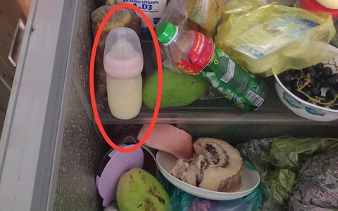 Nhìn chiếc tủ lạnh với bình sữa của con nằm "bơ vơ" giữa bốn bề đồ ăn, nhiều người đoán ngay tính cách người mẹ 
