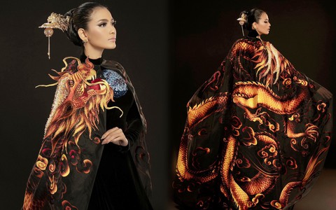 Cận cảnh bộ áo dài giúp Trương Thị May gây ấn tượng sau màn xuất hiện "phô phang" của Ngọc Trinh tại Cannes 2019 