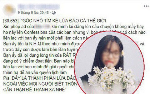 Nữ sinh một trường đại học lớn ở HN bị tố lừa đảo, vay tiền không trả, bán hàng giả, phó trưởng khoa chính thức lên tiếng