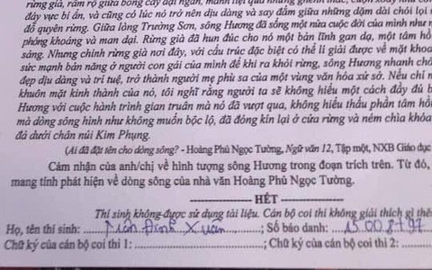 2 giám thị bị đình chỉ vì để thí sinh đăng đề thi Văn THPT Quốc gia lên Facebook