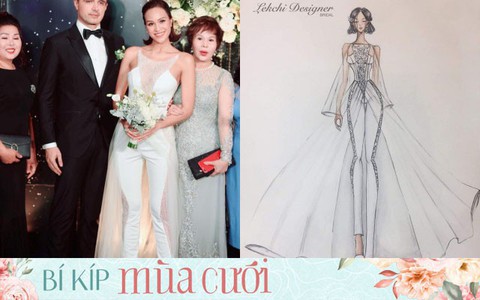 Lần đầu tiên tại Vbiz cô dâu mặc jumsuit cưới, táo bạo nhất là chi tiết xuyên thấu ngay vòng 1 cực sexy