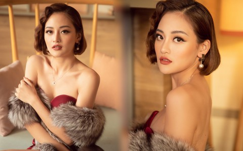 Thùy Anh gợi cảm đậm chất cổ điển với váy áo khoe ngực đầy
