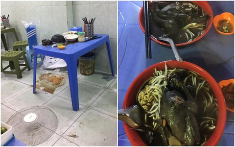 Đi ăn mì gà tần nổi tiếng phố cổ, cô gái trẻ bức xúc vì bị quạt rơi trúng đầu, đổ cả mì nóng nhưng chủ quán không xin lỗi