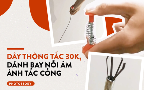 Chị em nào tóc dài lại hay rụng sẽ cần lắm sợi dây thông tắc cống giá chỉ 30 nghìn đồng này