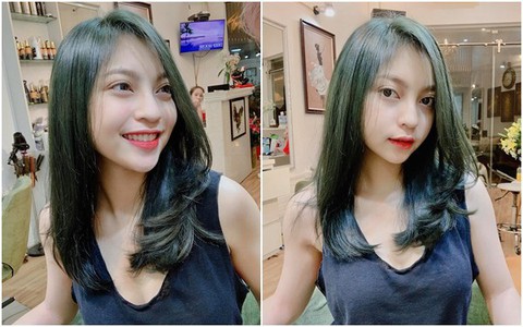 Trong lúc Quang Hải còn bận đi bán kem, fan hâm mộ xốn xang vì Nhật Lê nhuộm tóc mới xanh như tàu lá chuối
