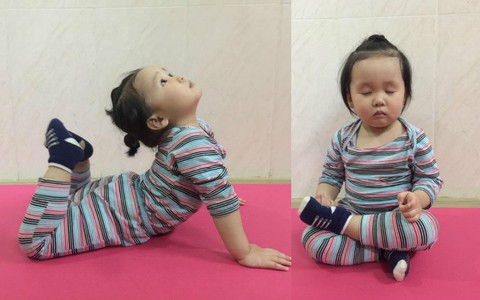Góc thể dục thể thao nâng cao sức khỏe: Bé 2 tuổi với 1001 tư thế tập yoga khiến dân mạng phì cười vì quá đáng yêu