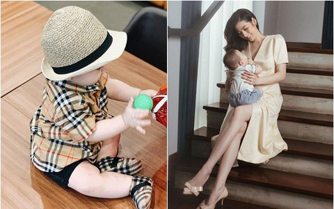 Quý tử nhà Á hậu Tú Anh: Chưa đến 1 tuổi, chưa một lần lộ mặt nhưng diện set đồ tới gần chục triệu