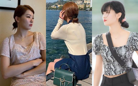 Bình thường là thế nhưng tóc búi thấp lại đang được idol Hàn sủng nịnh, càng ngắm càng thấy sang quá đỗi