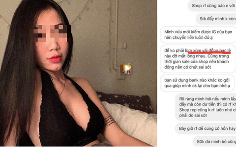 Hot girl Sài thành bị "bóc phốt" xem tiền thừa của khách là vài đồng bạc lẻ, "ngâm" suốt 7 tháng mới chịu thối 80k đồng